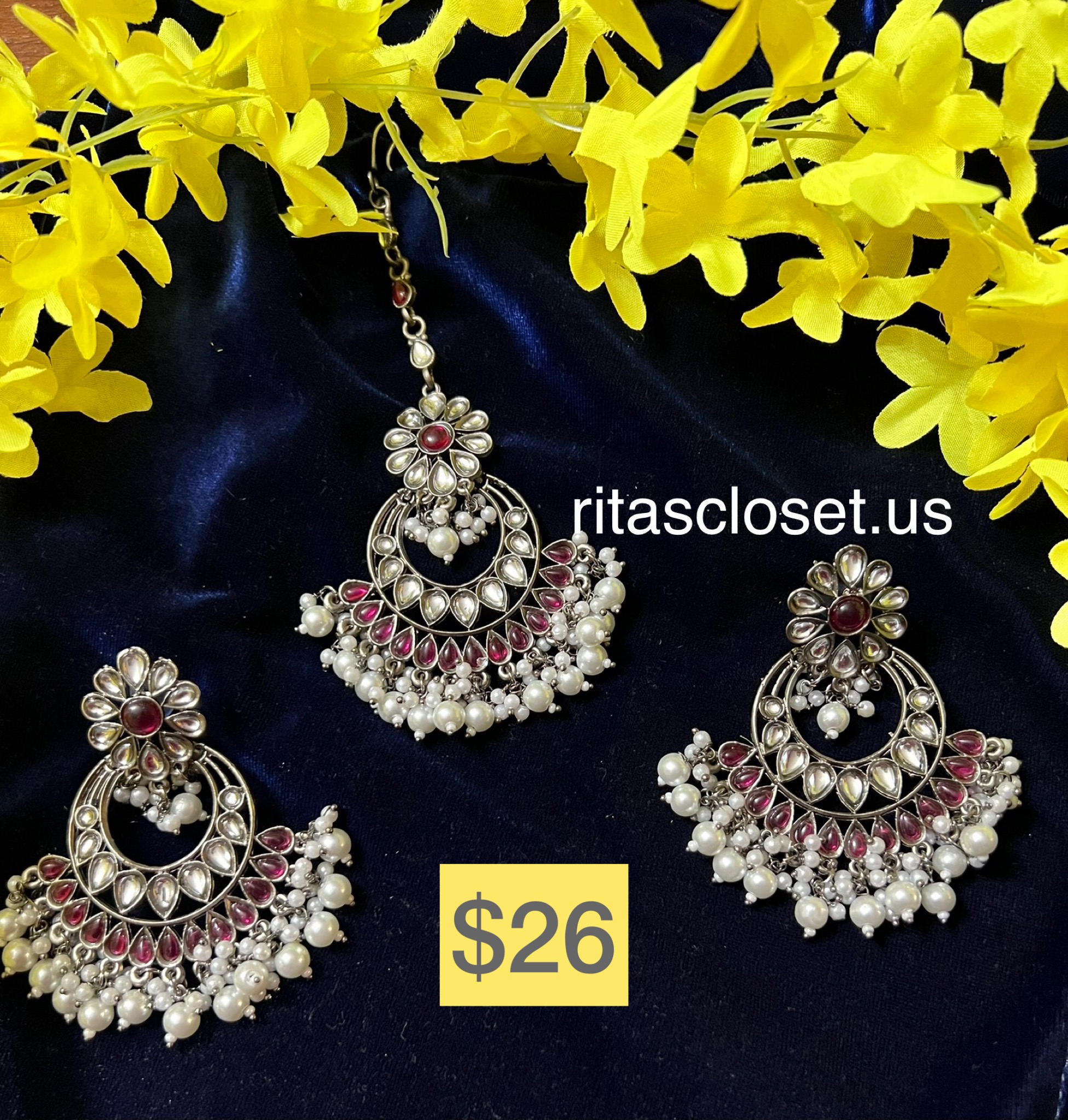 Maroon Color Oxidised Big Jhumka Earrings (GSE2633MRN)